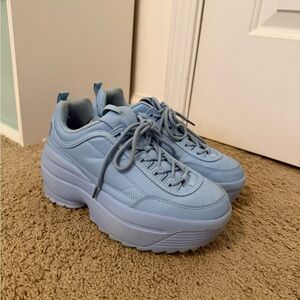 Dolls Kill Light Blue Platform Sneakers